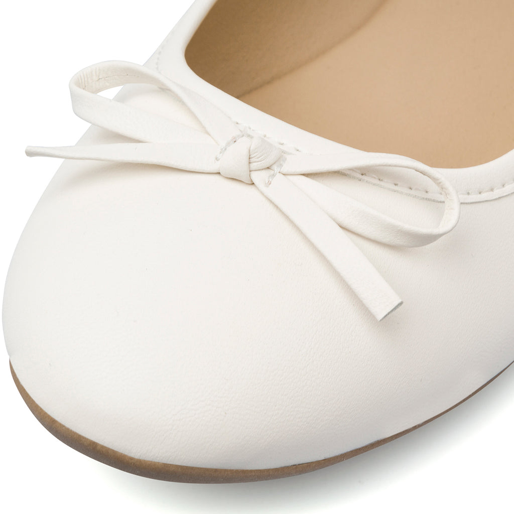 Ballerine bianche da Donna eleganti con fiocco Lora Ferres