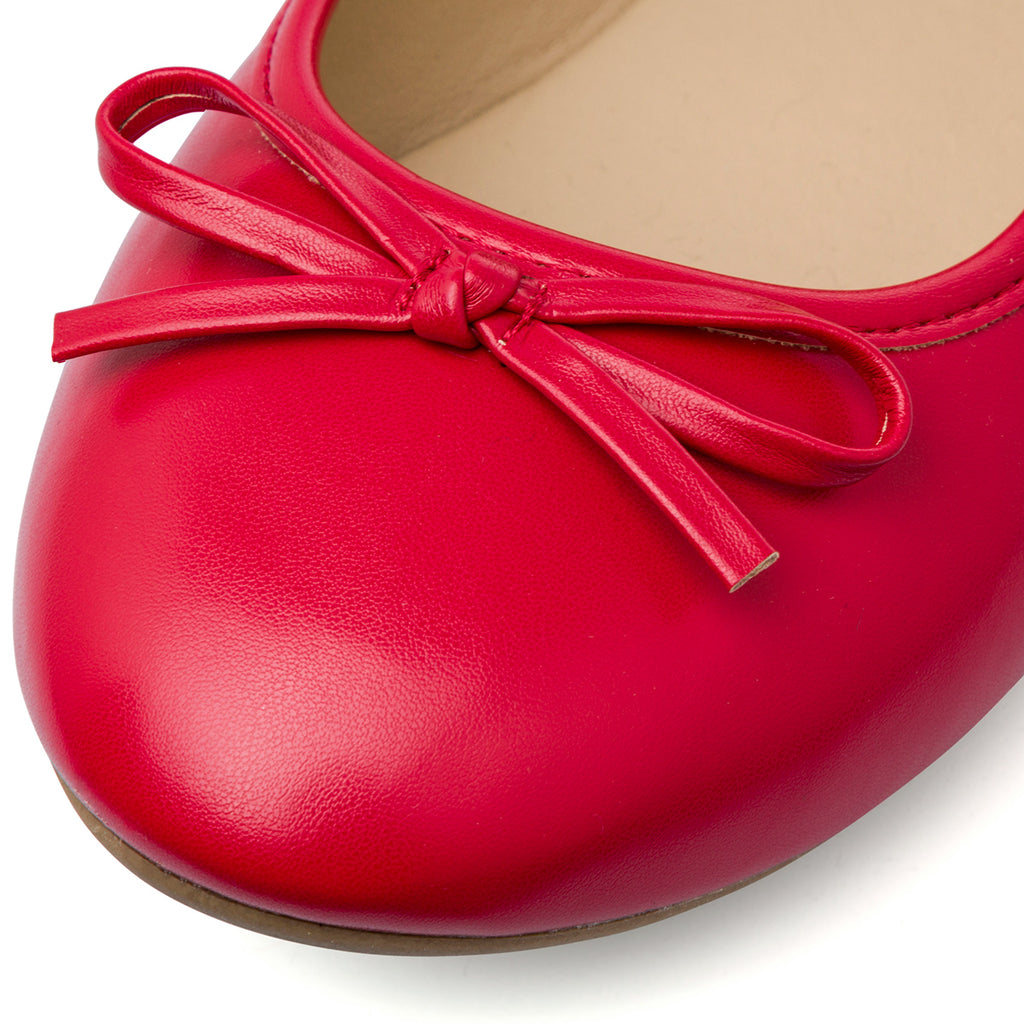 Ballerine rosse da Donna con fiocco casual Lora Ferres