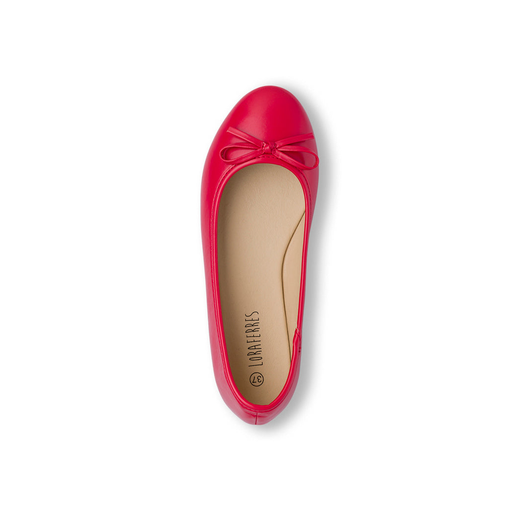 Ballerine rosse da Donna con fiocco casual Lora Ferres