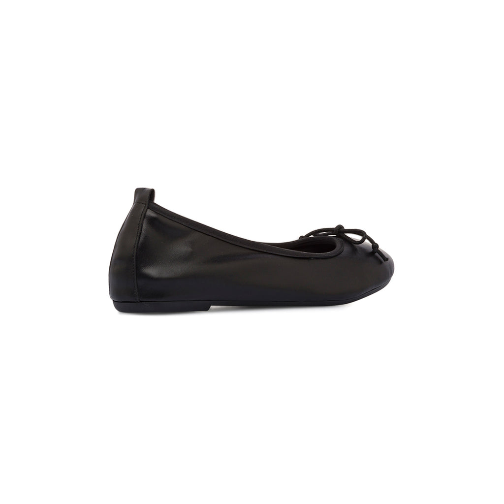 Ballerine nere da Donna con fiocco in morbida pelle P Essentials