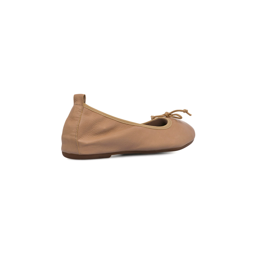Ballerine beige da Donna con fiocco in pelle P Essentials