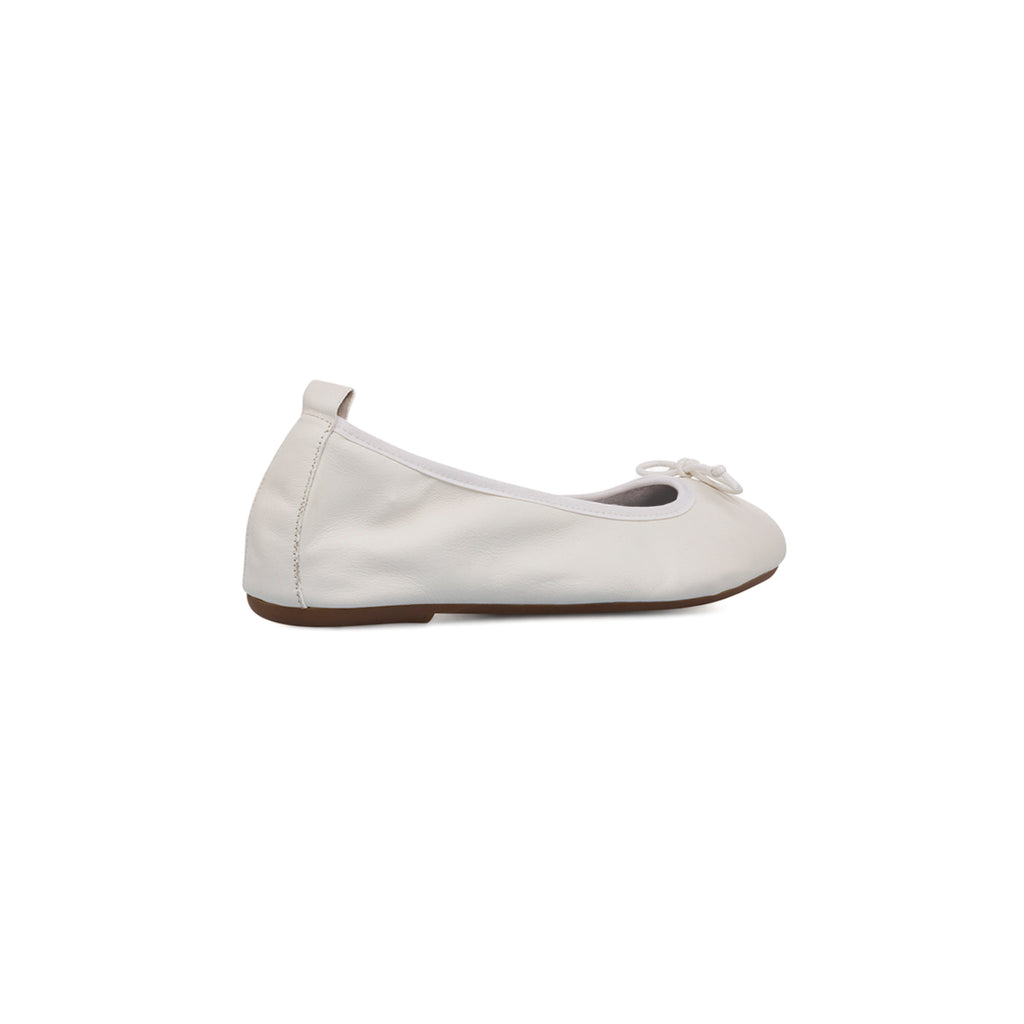 Ballerine bianche da Donna in pelle con fiocco P Essentials