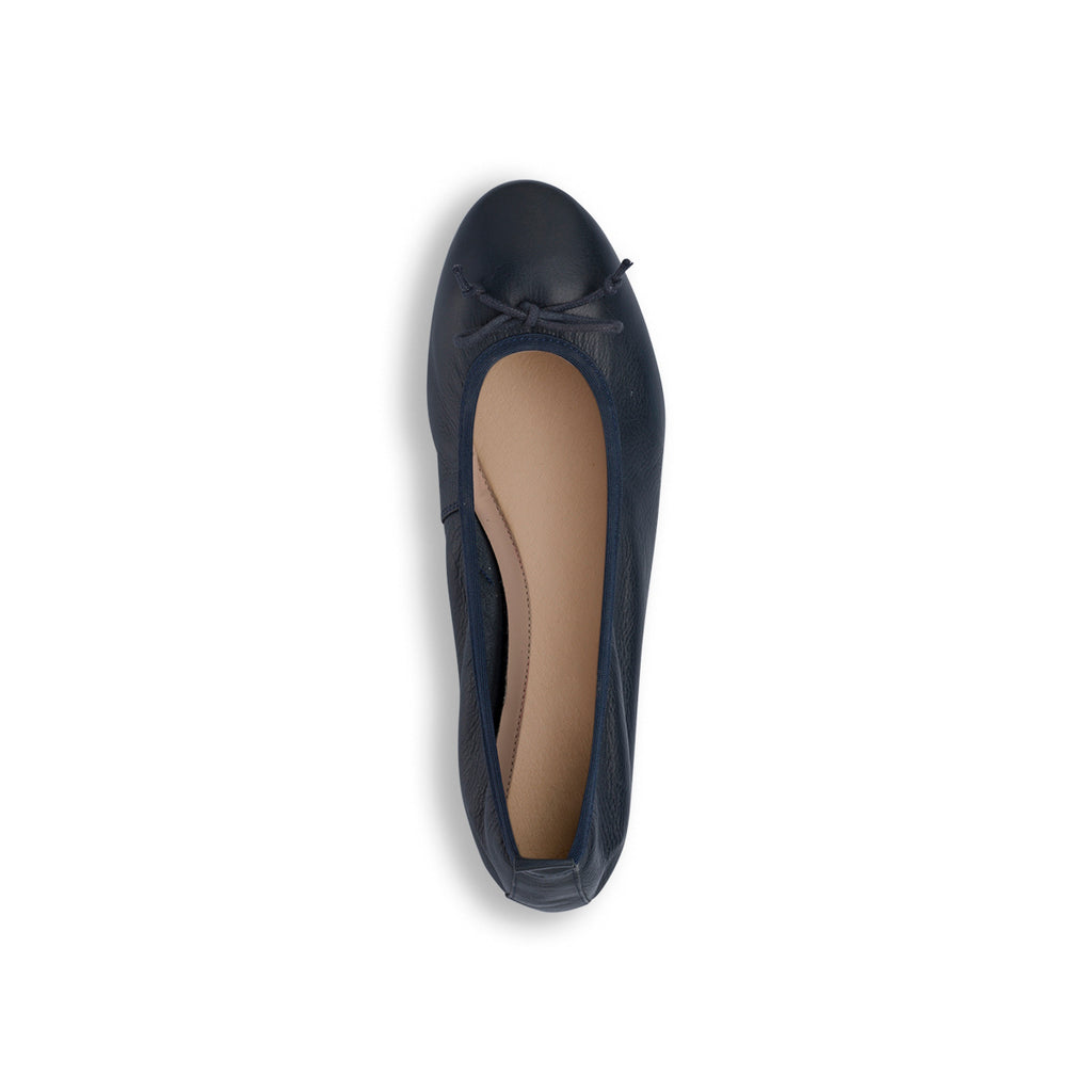 Ballerine blu da Donna in pelle con fiocco P Essentials