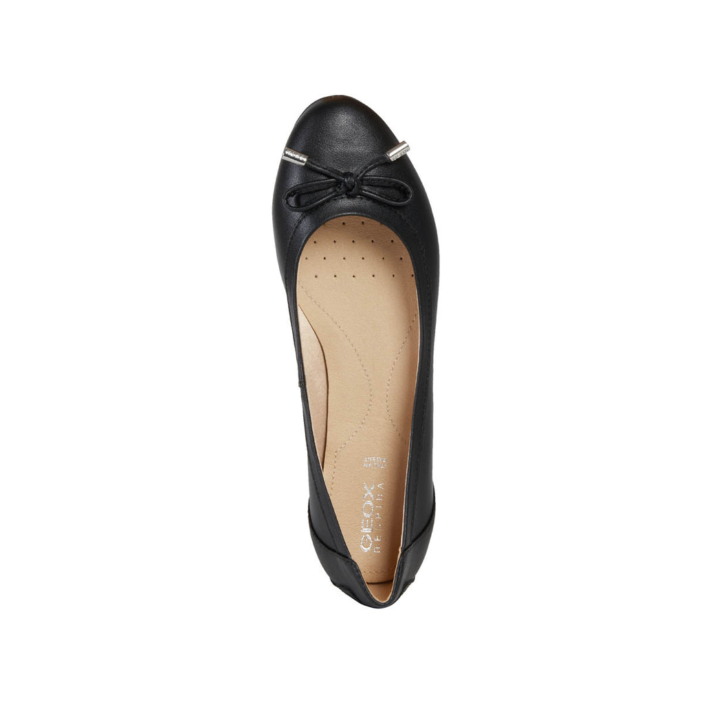 Ballerine nere da Donna con fiocco e suola in gomma traspirante Geox