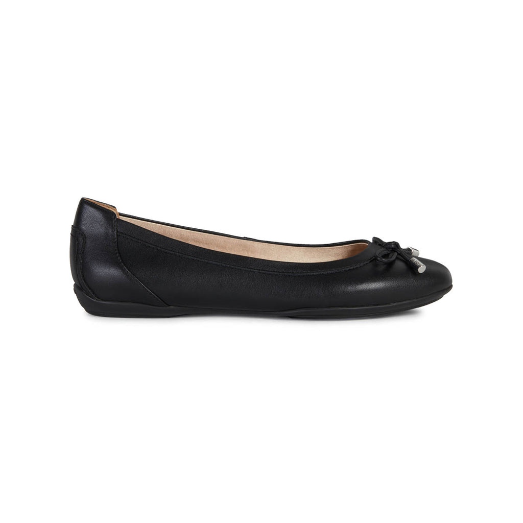 Ballerine nere da Donna con fiocco e suola in gomma traspirante Geox