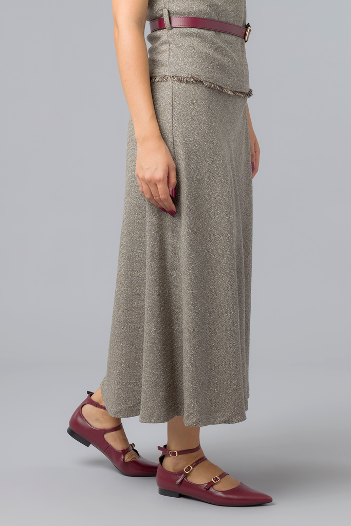 Ballerine Mary jane bordeaux da Donna con fibbie Lora Ferres