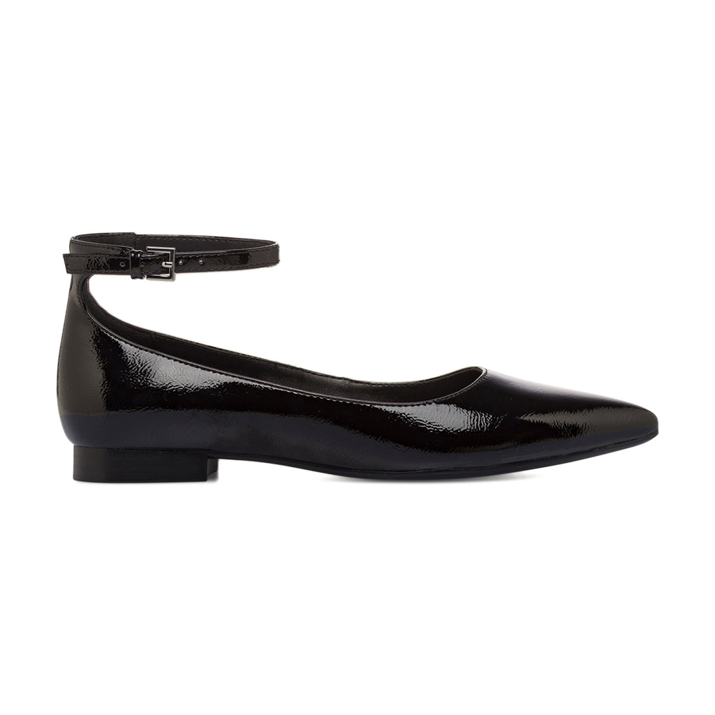 Ballerine nere da Donna effetto vernice con cinturino Lora Ferres