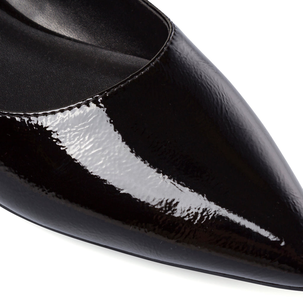 Ballerine nere da Donna effetto vernice con cinturino Lora Ferres