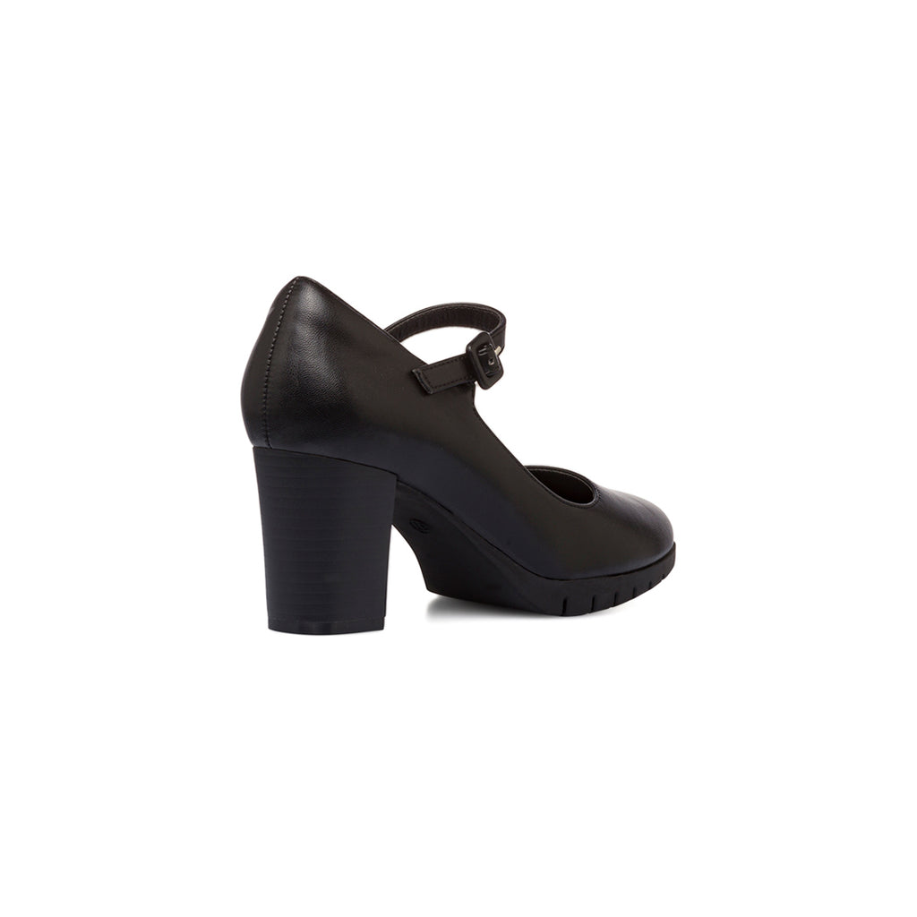 Décolleté nere da donna P Soft con cinturino e tacco 7 cm