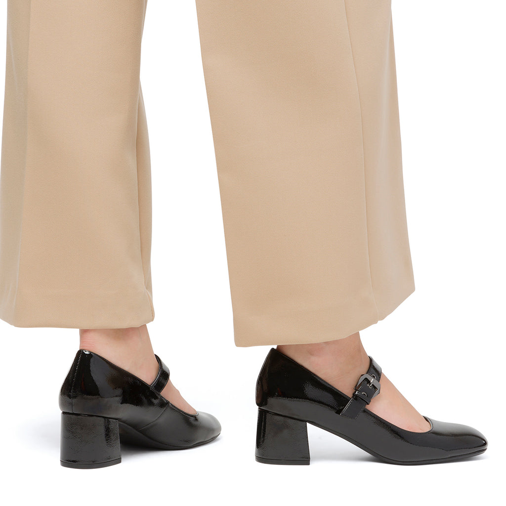 Décolleté nere effetto vernice da donna con tacco 5,5 cm Swish Jeans