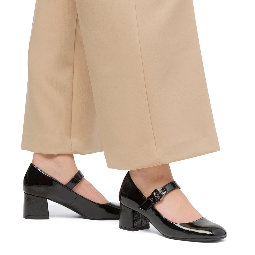 Décolleté nere effetto vernice da donna con tacco 5,5 cm Swish Jeans