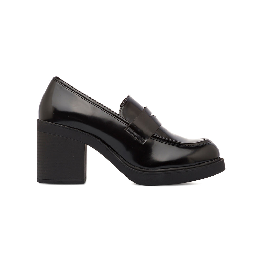 Mocassini da donna chunky neri con tacco Lora Ferres