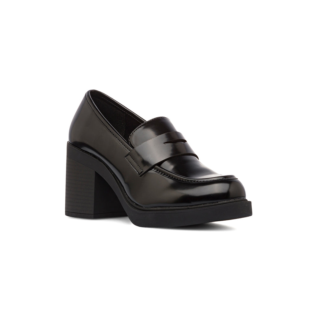 Mocassini da donna chunky neri con tacco Lora Ferres