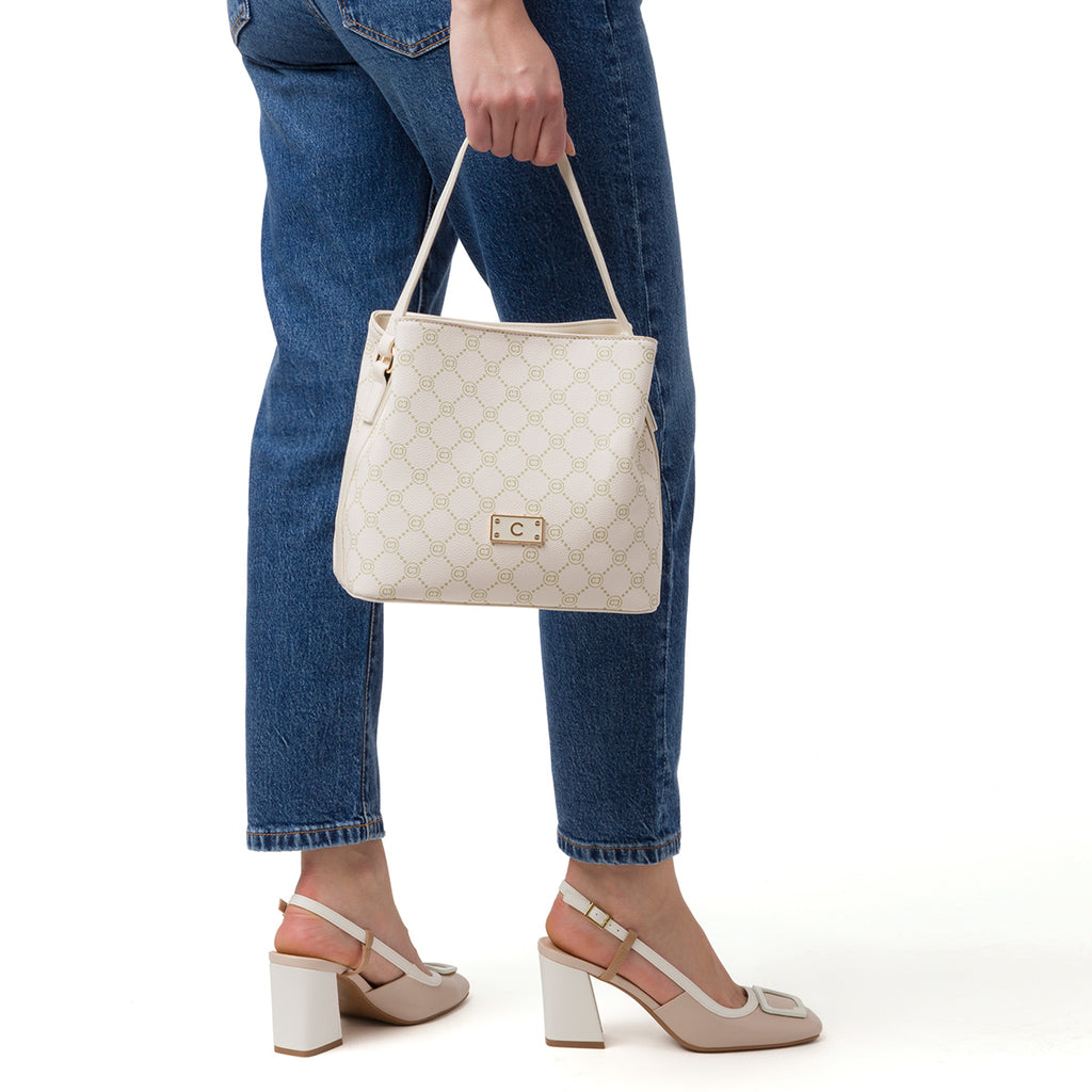 Décolleté slingback bianche da Donna con fibbia e tacco 7,5 cm Swish Jeans