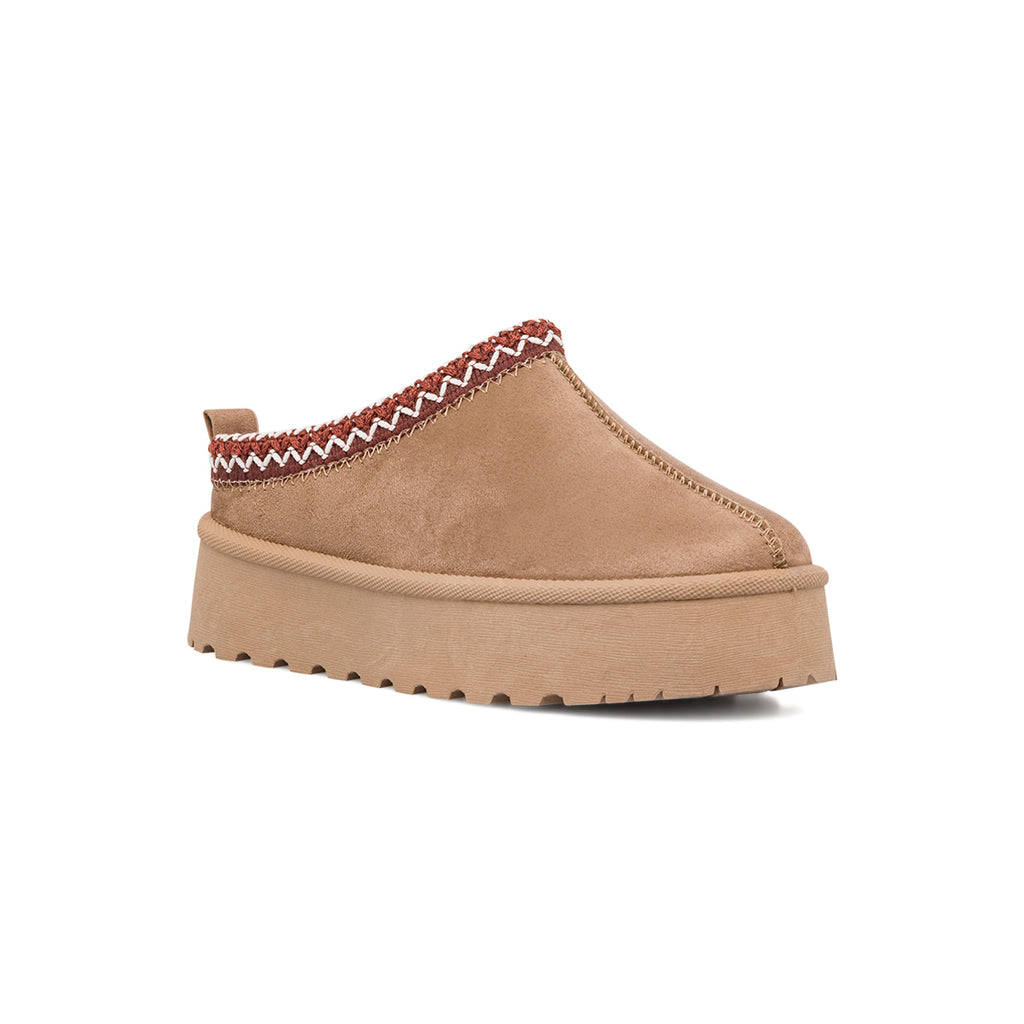 Sabot imbottite da donna khaki con dettaglio cucitura Lora Ferres