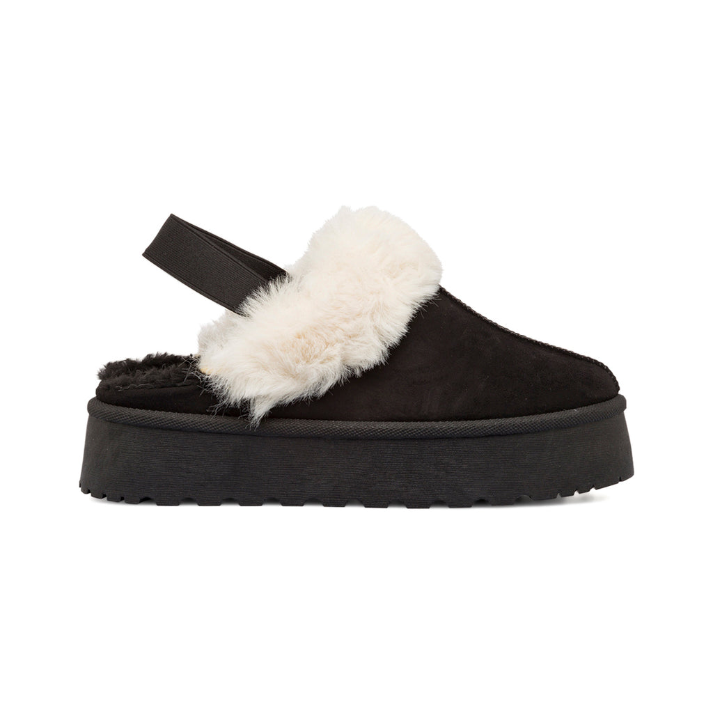 Sabot imbottite da donna nere con elastico Lora Ferres