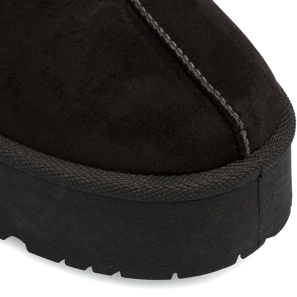 Sabot imbottite da donna nere con elastico Lora Ferres