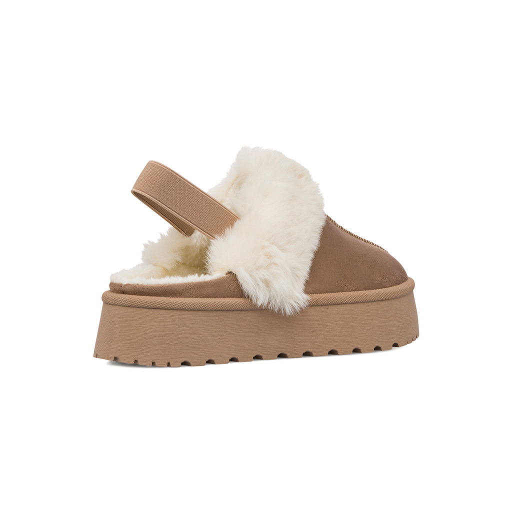 Sabot imbottite effetto scamosciato beige da Donna Lora Ferres