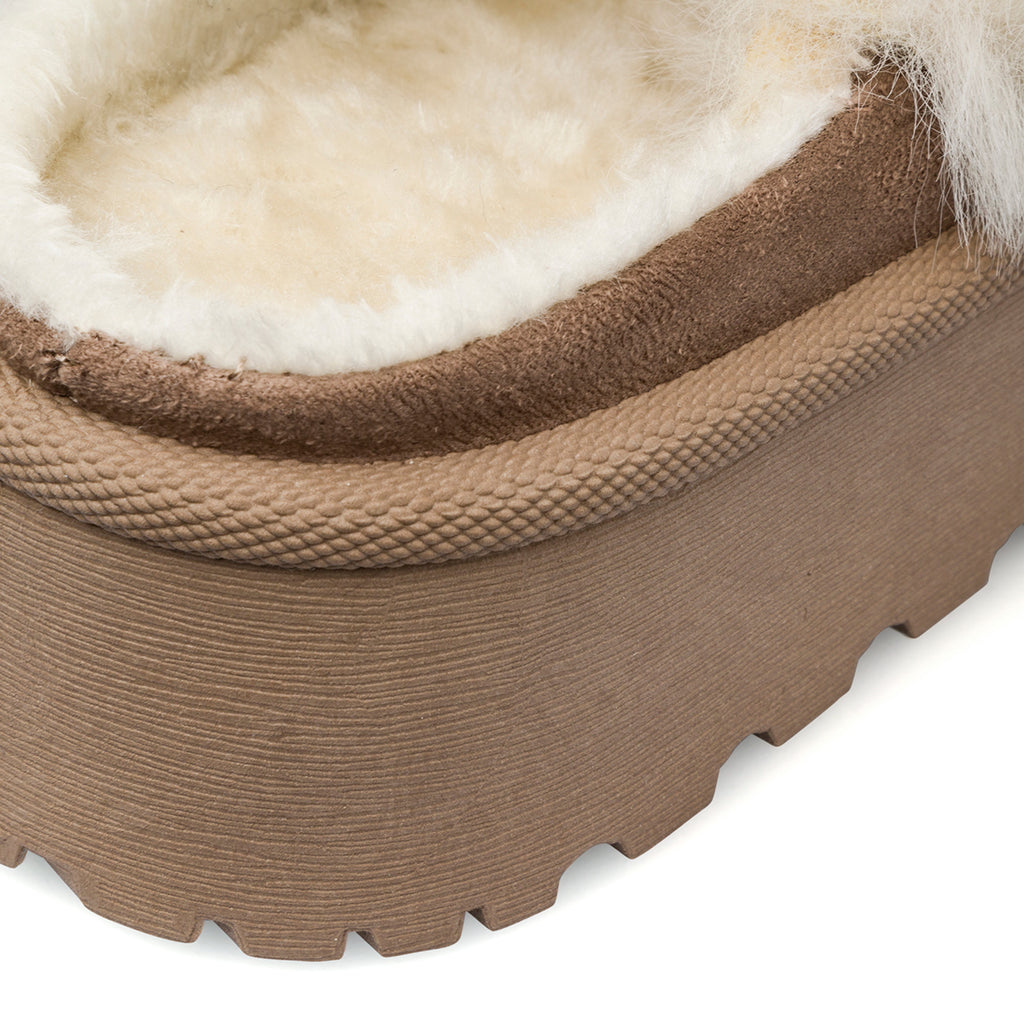 Sabot imbottite effetto scamosciato beige da Donna Lora Ferres