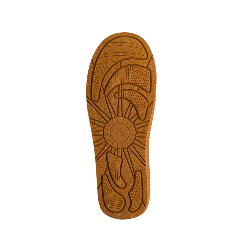 Stivaletti imbottiti da donna ocra in pelle Americanino