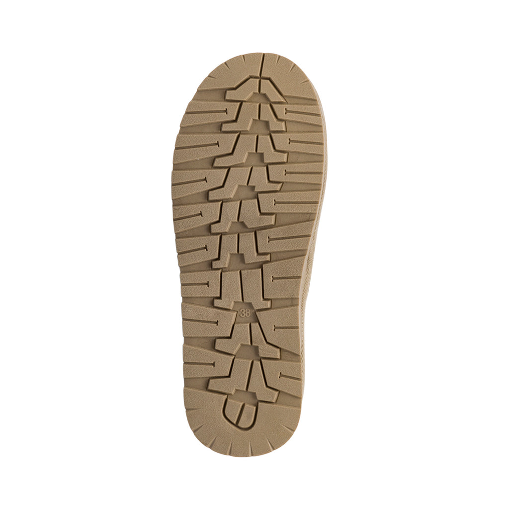 Stivaletti imbottiti da donna beige in pelle scamosciata con suola platform Americanino