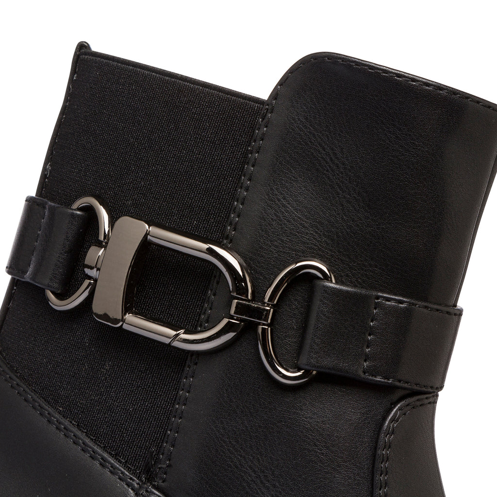 Stivaletti neri da donna con zip e cinturino Lora Ferres