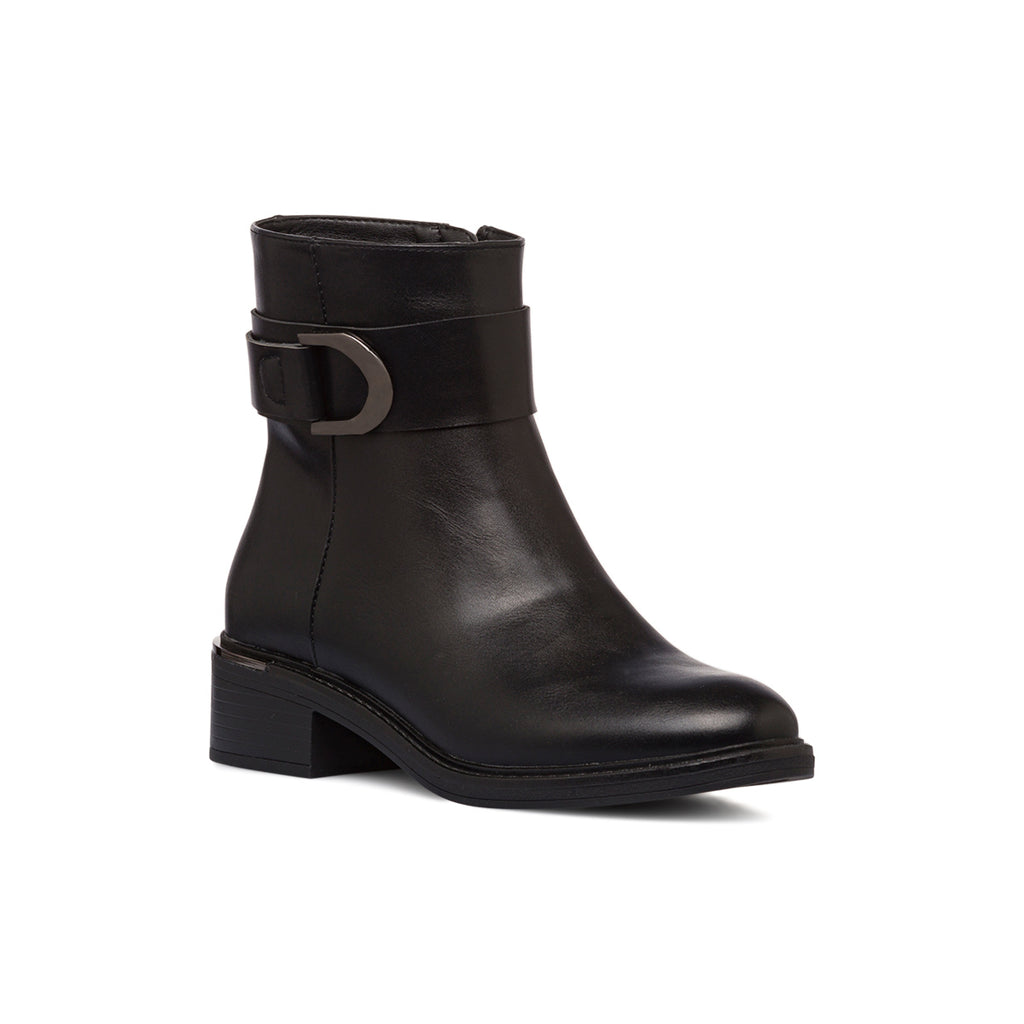 Stivaletti neri da donna con cinturino P Soft