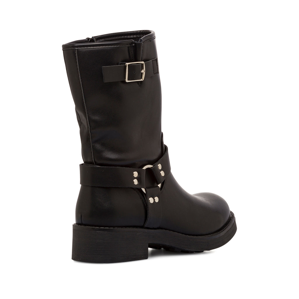 Stivaletti biker boots da donna neri con fibbie e borchie Lora Ferres