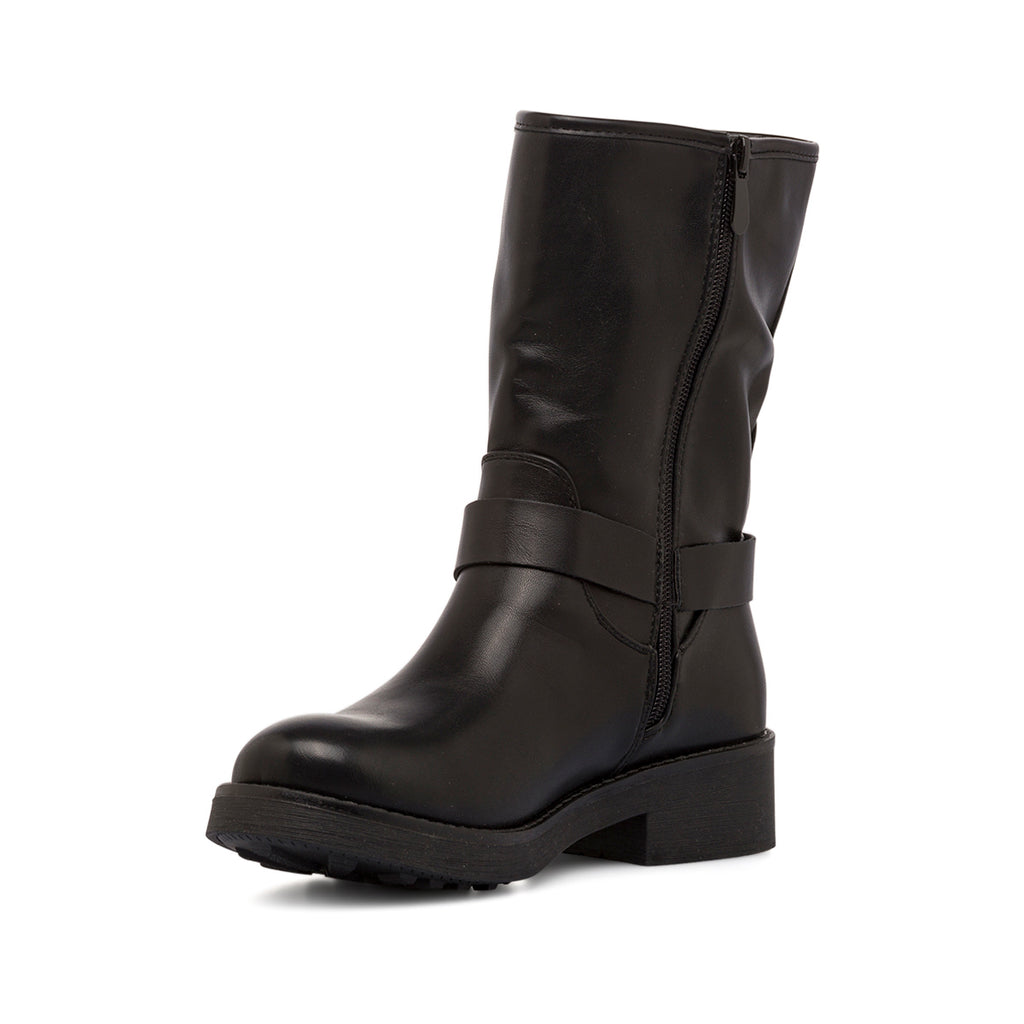 Stivaletti biker boots da donna neri con fibbie e borchie Lora Ferres