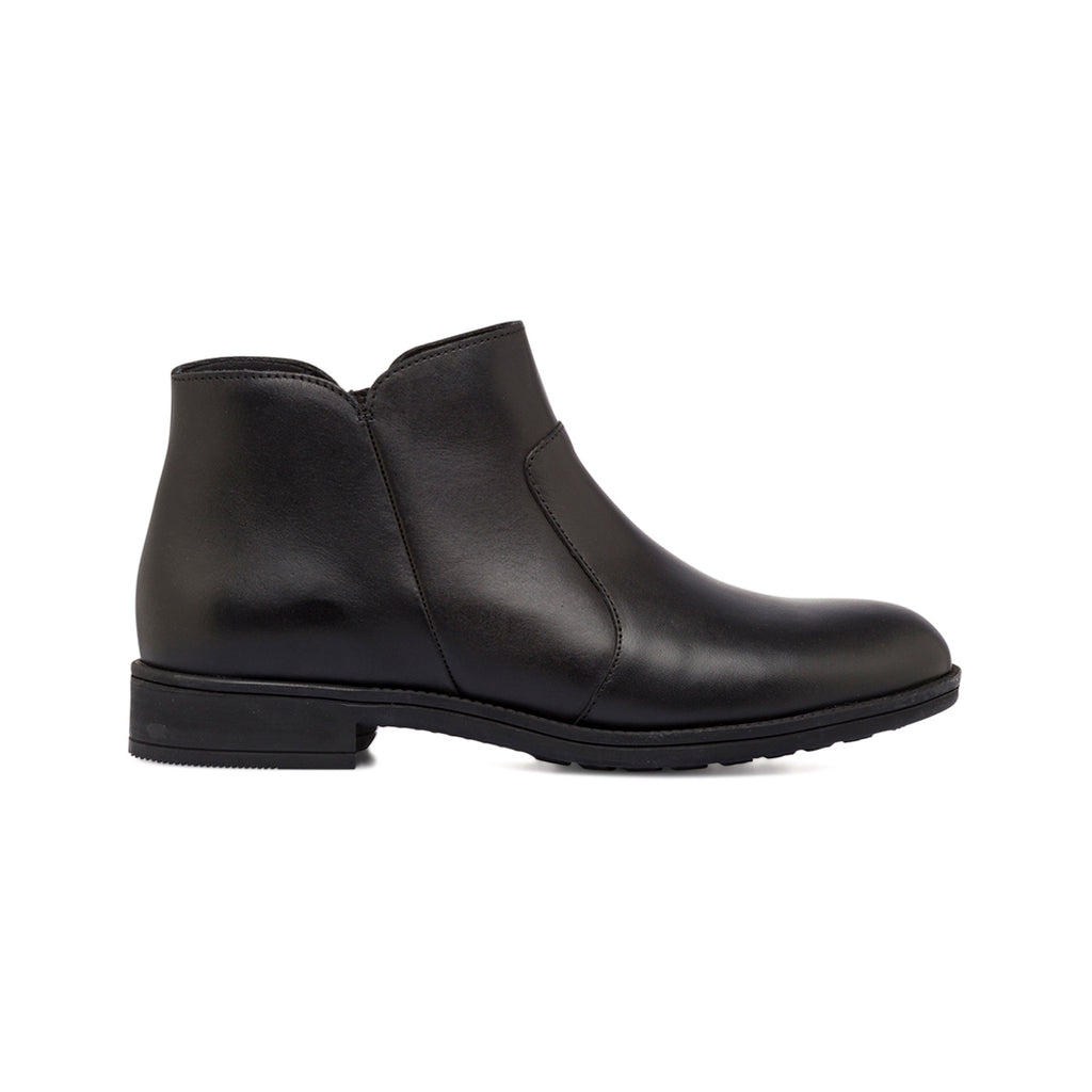 Stivaletti neri da donna traspiranti in pelle Geox