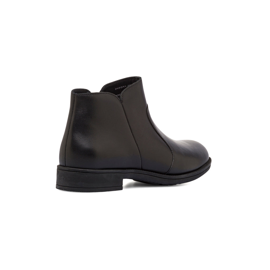 Stivaletti neri da donna traspiranti in pelle Geox
