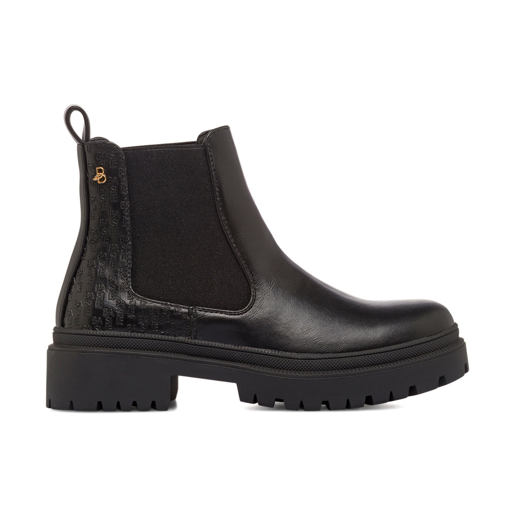 Stivaletti neri da Donna con fascia elastica e logo Basile