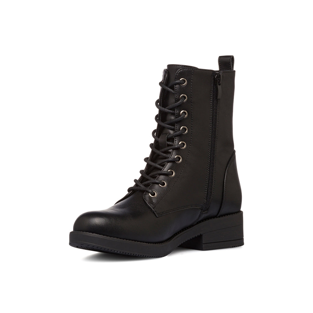 Anfibi neri da donna con zip Lora Ferres