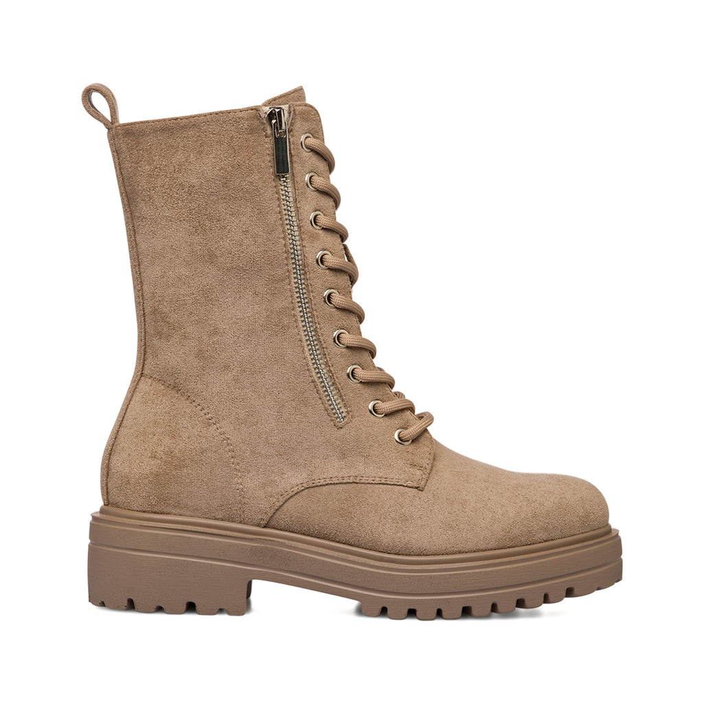 Anfibi taupe da donna effetto scamosciato Lora Ferres