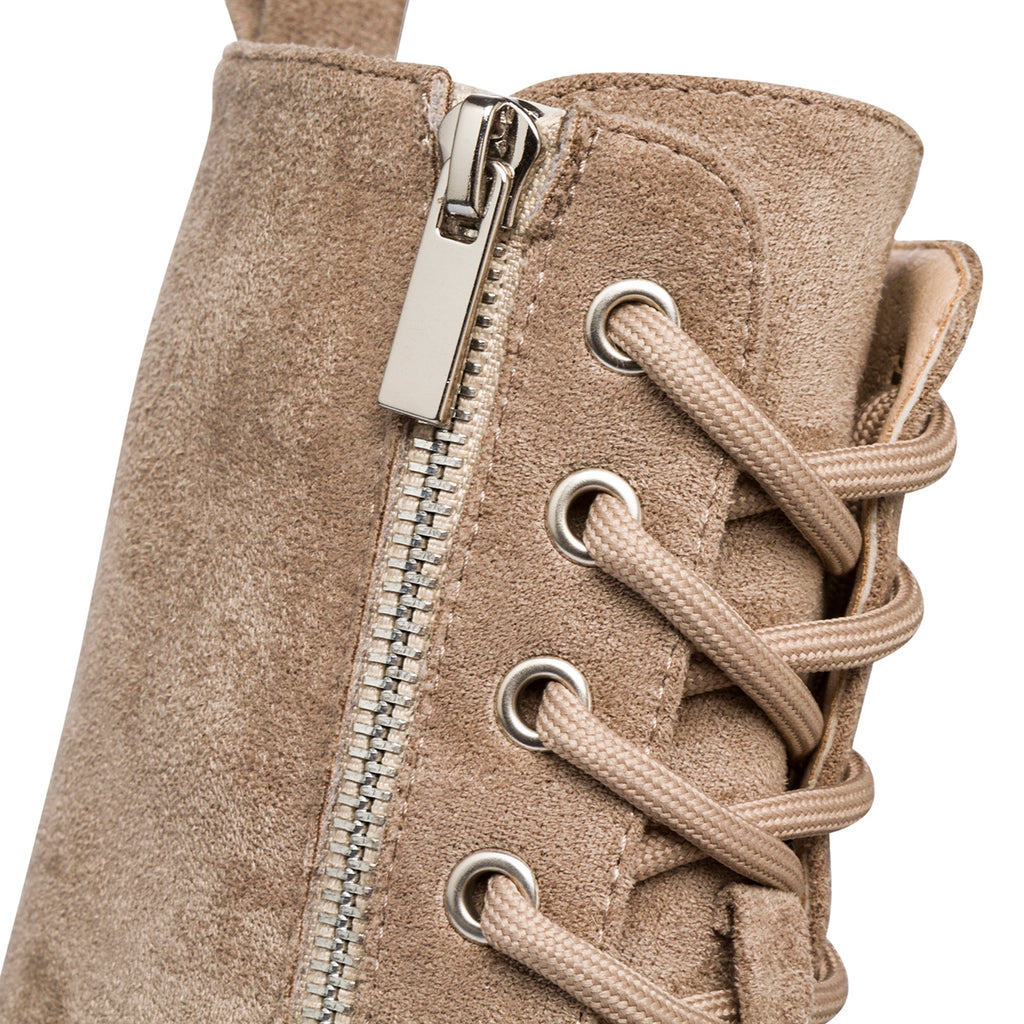Anfibi taupe da donna effetto scamosciato Lora Ferres