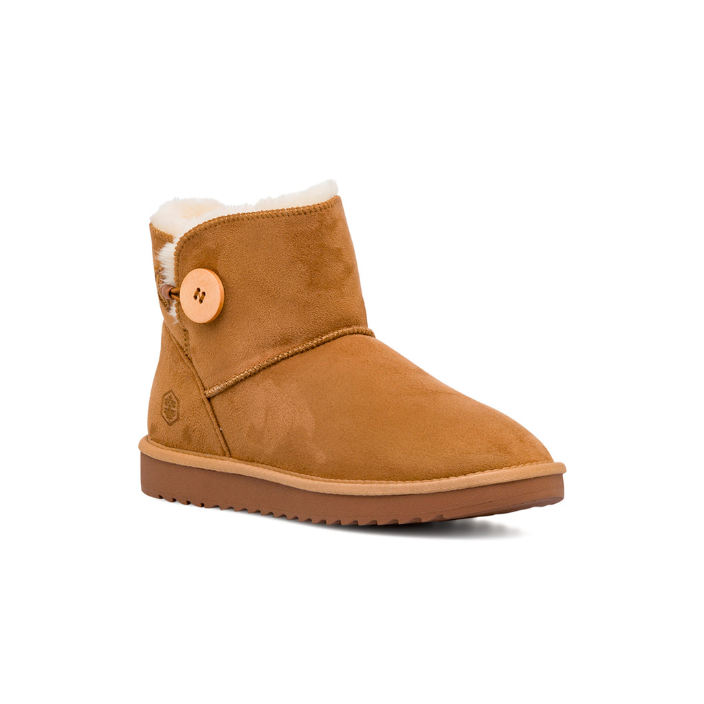 Stivaletti imbottiti ocra da donna effetto scamosciato Lumberjack