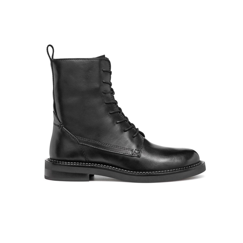 Anfibi da donna neri in Pelle con suola traspirante Geox