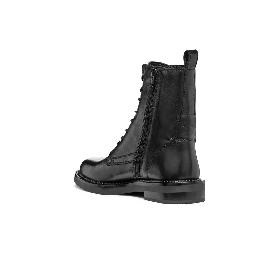 Anfibi da donna neri in Pelle con suola traspirante Geox