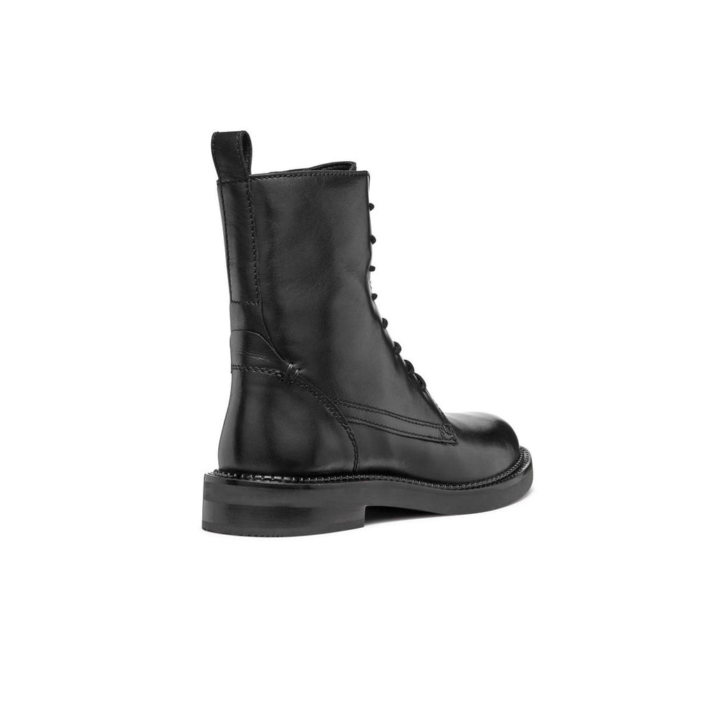 Anfibi da donna neri in Pelle con suola traspirante Geox