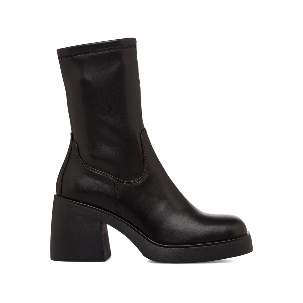 Stivaletti neri da donna con tacco 8 cm e zip laterale Lora Ferres