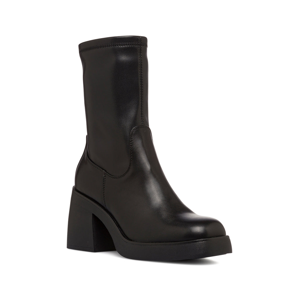 Stivaletti neri da donna con tacco 8 cm e zip laterale Lora Ferres