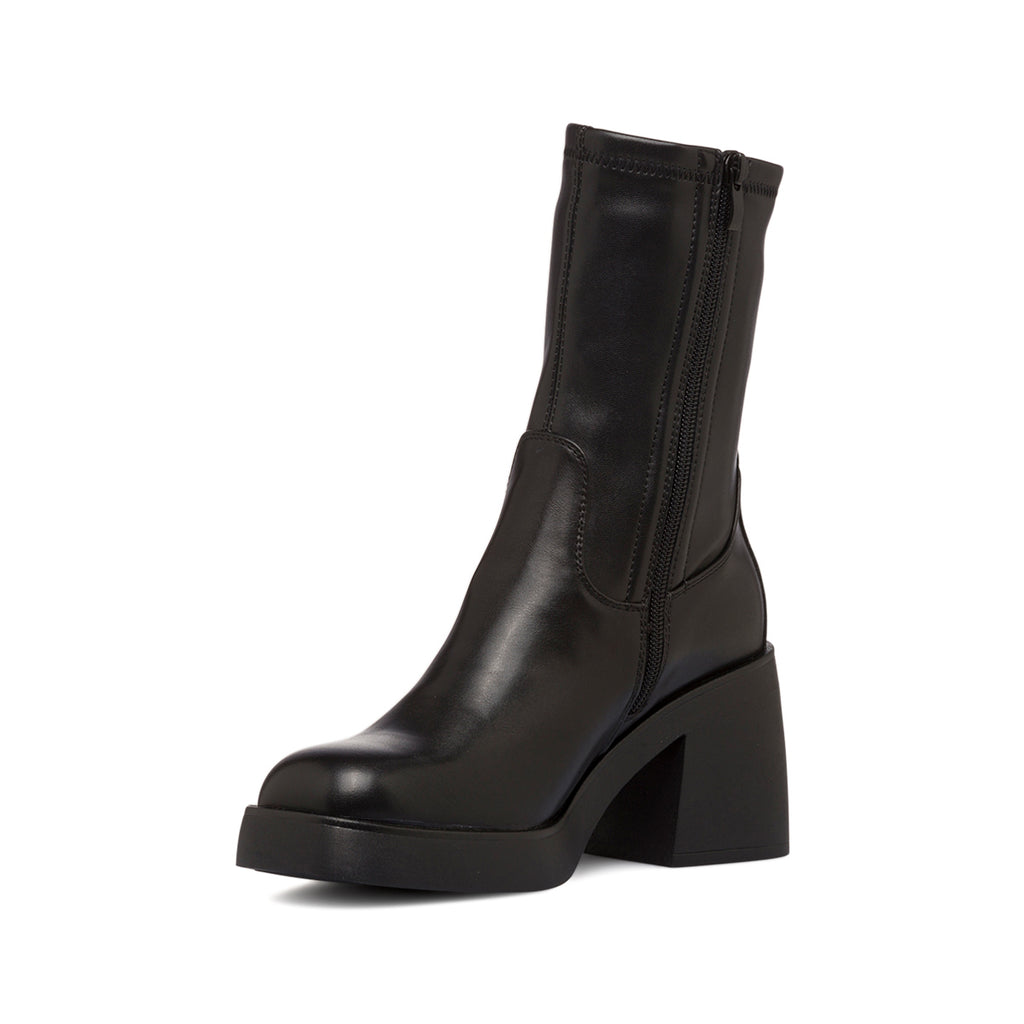 Stivaletti neri da donna con tacco 8 cm e zip laterale Lora Ferres