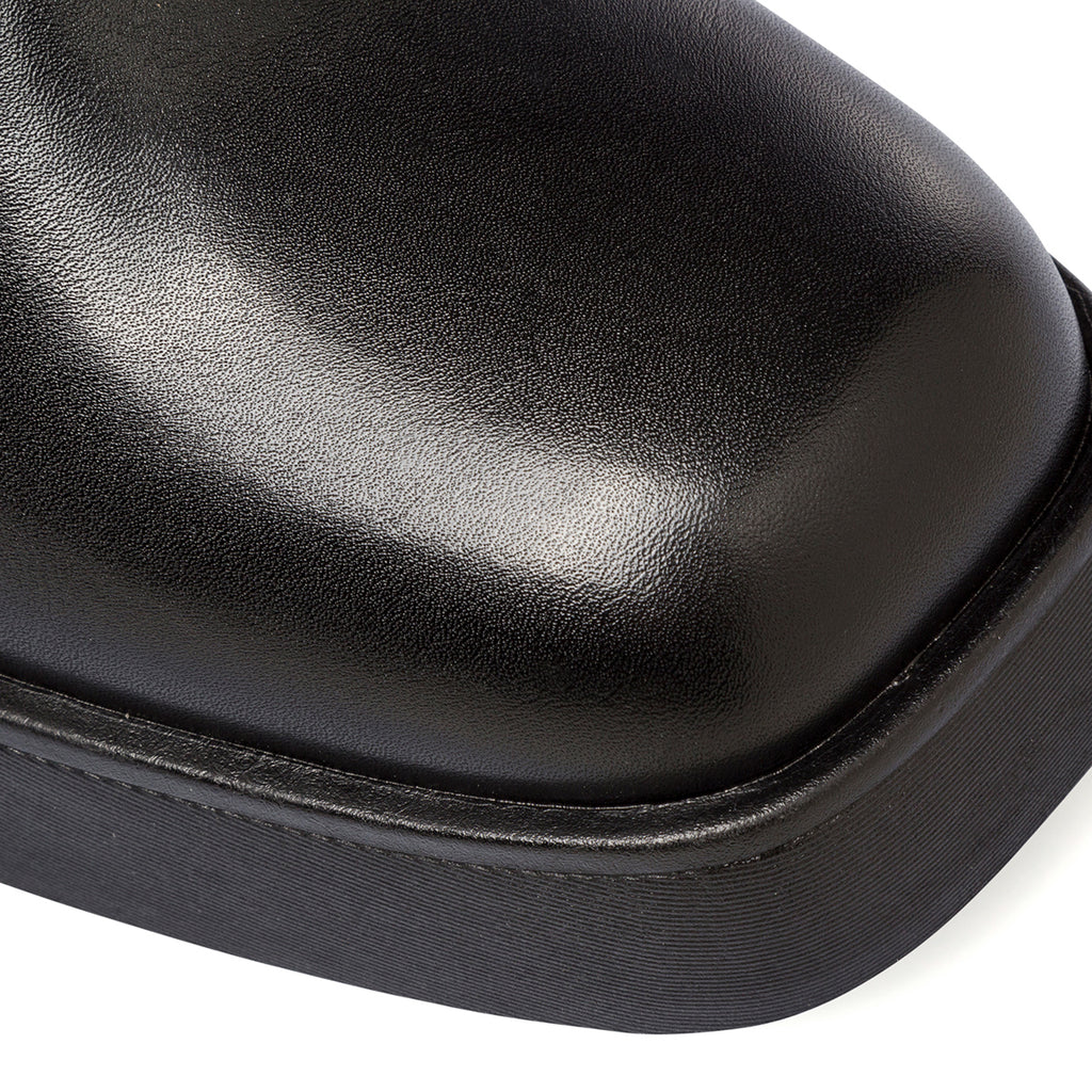 Stivaletti neri da donna con tacco 8 cm e zip laterale Lora Ferres