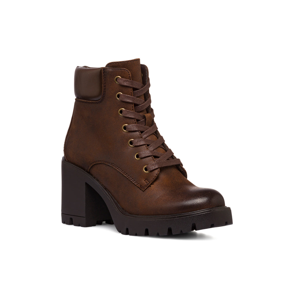 Stivaletti con tacco 8 cm marroni da donna Lora Ferres