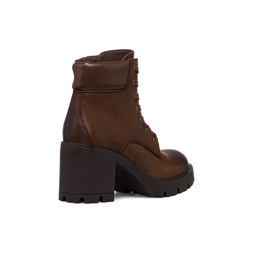 Stivaletti con tacco 8 cm marroni da donna Lora Ferres
