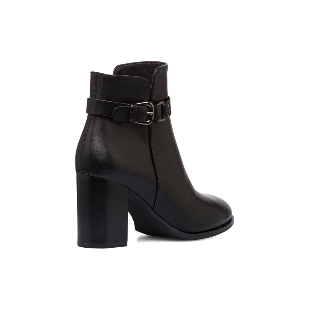 Stivaletti con tacco 7,5 cm da donna neri Lora Ferres