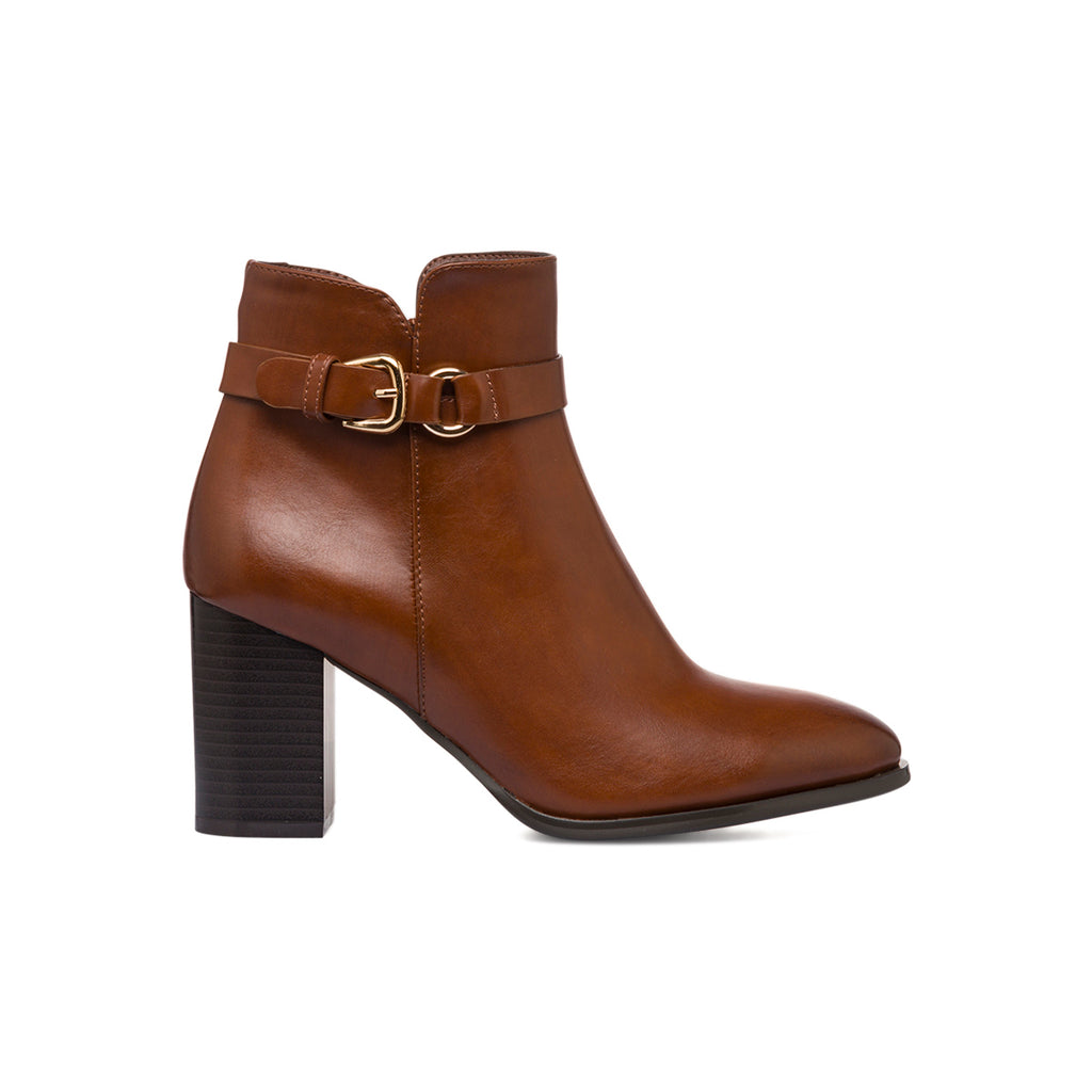 Stivaletti con tacco 8 cm da donna marroni Lora Ferres