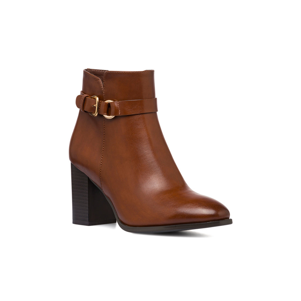 Stivaletti con tacco 8 cm da donna marroni Lora Ferres