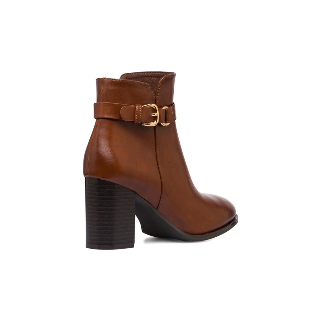 Stivaletti con tacco 8 cm da donna marroni Lora Ferres
