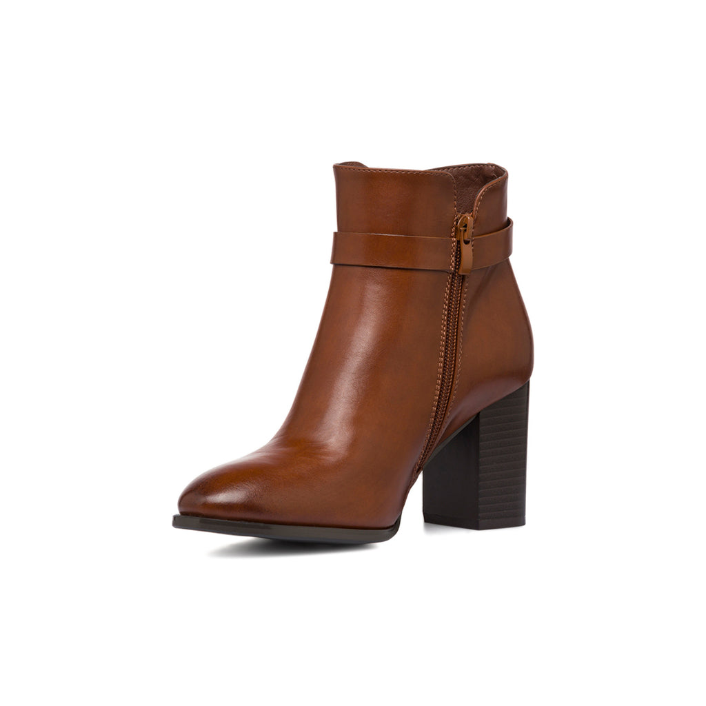 Stivaletti con tacco 8 cm da donna marroni Lora Ferres